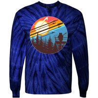 Vintage Alien World Space Battle Tie-Dye Long Sleeve Shirt