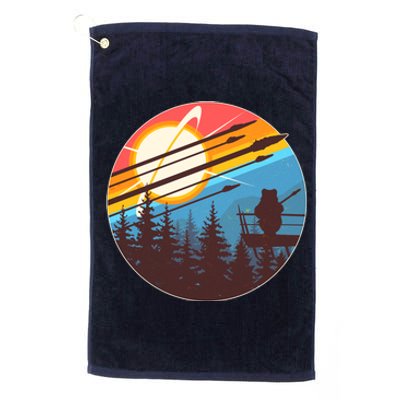 Vintage Alien World Space Battle Platinum Collection Golf Towel