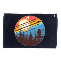 Vintage Alien World Space Battle Grommeted Golf Towel