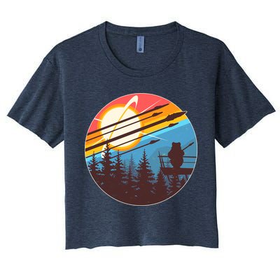 Vintage Alien World Space Battle Crop Top