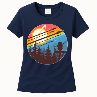 Vintage Alien World Space Battle Womens T-Shirt