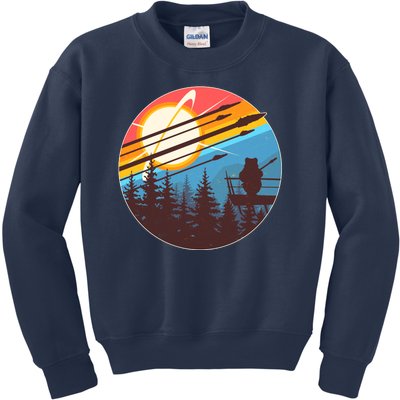 Vintage Alien World Space Battle Kids Sweatshirt