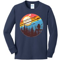 Vintage Alien World Space Battle Kids Long Sleeve Shirt