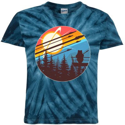 Vintage Alien World Space Battle Kids Tie-Dye T-Shirt