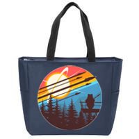 Vintage Alien World Space Battle Zip Tote Bag