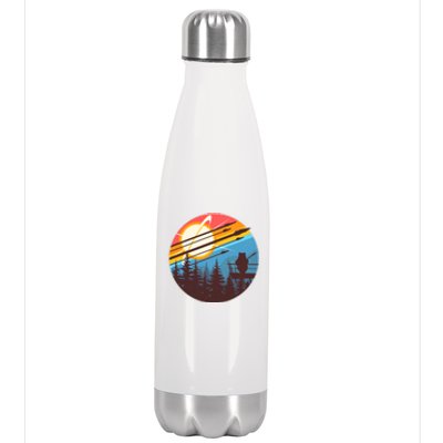 Vintage Alien World Space Battle Stainless Steel Insulated Water Bottle