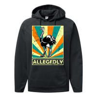 Vintage Allegedly Ostrich Performance Fleece Hoodie