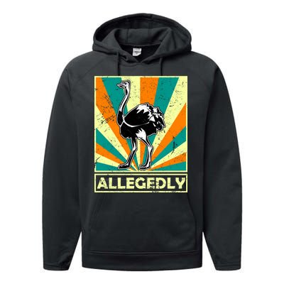 Vintage Allegedly Ostrich Performance Fleece Hoodie