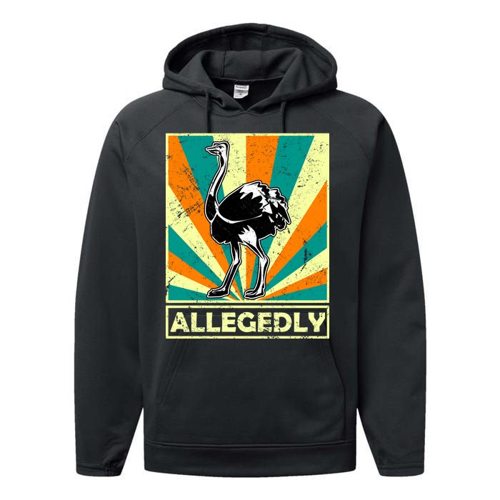 Vintage Allegedly Ostrich Performance Fleece Hoodie