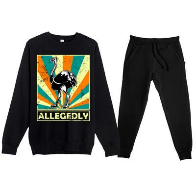 Vintage Allegedly Ostrich Premium Crewneck Sweatsuit Set