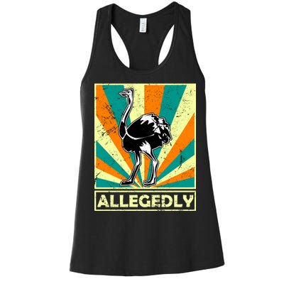 Vintage Allegedly Ostrich Women's Racerback Tank