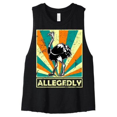 Vintage Allegedly Ostrich Women's Racerback Cropped Tank