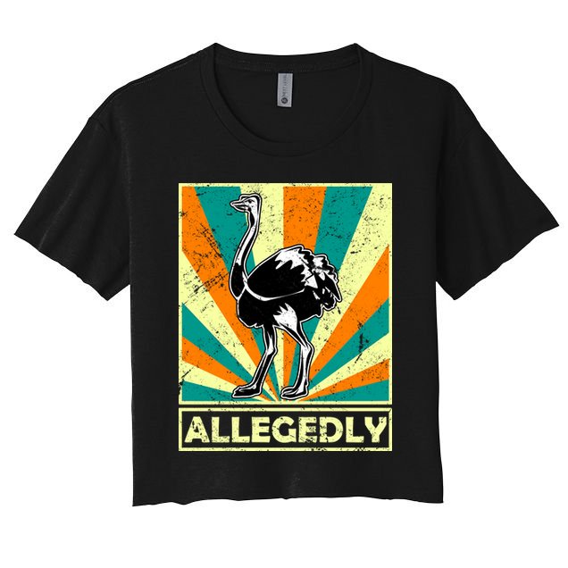 Vintage Allegedly Ostrich Crop Top