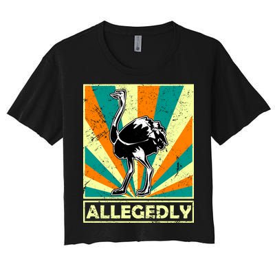 Vintage Allegedly Ostrich Women's Crop Top Tee