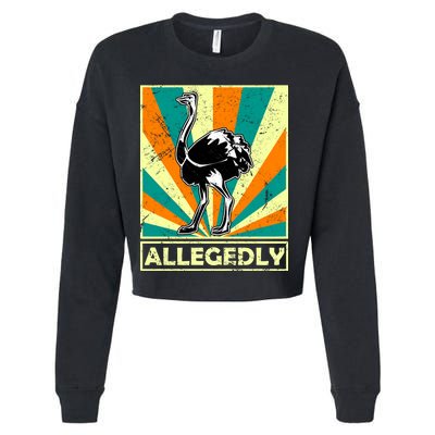 Vintage Allegedly Ostrich Cropped Pullover Crew