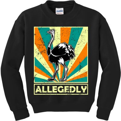 Vintage Allegedly Ostrich Kids Sweatshirt