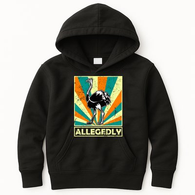Vintage Allegedly Ostrich Kids Hoodie