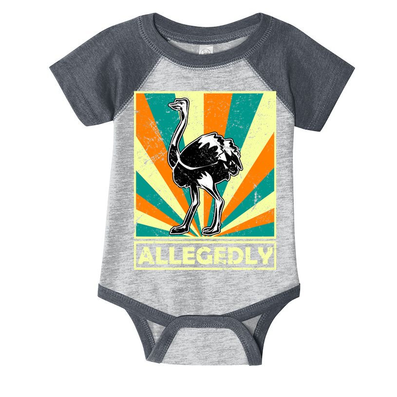 Vintage Allegedly Ostrich Infant Baby Jersey Bodysuit