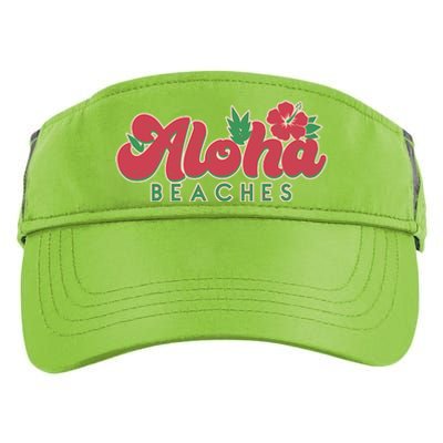 Vintage Aloha Beaches Logo Adult Drive Performance Visor