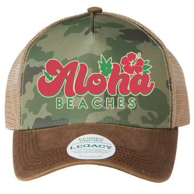 Vintage Aloha Beaches Logo Legacy Tie Dye Trucker Hat