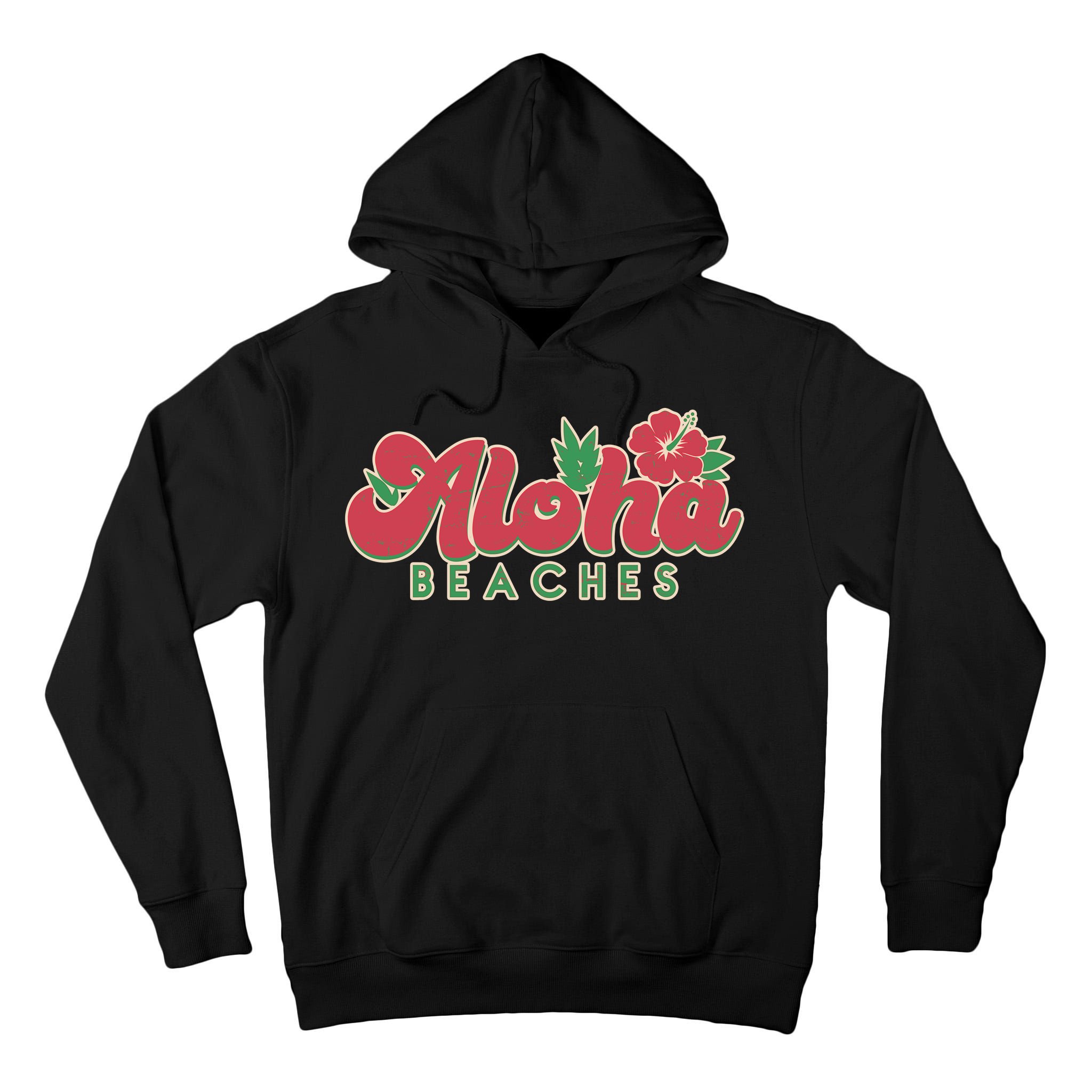 Vintage Aloha Beaches Logo Tall Hoodie