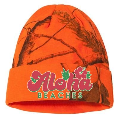 Vintage Aloha Beaches Logo Kati Licensed 12" Camo Beanie