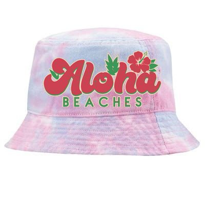 Vintage Aloha Beaches Logo Tie-Dyed Bucket Hat