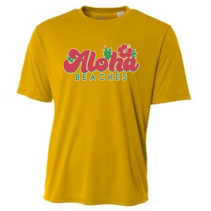 Vintage Aloha Beaches Logo Cooling Performance Crew T-Shirt