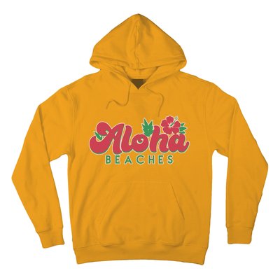 Vintage Aloha Beaches Logo Hoodie