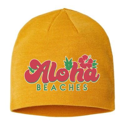 Vintage Aloha Beaches Logo Sustainable Beanie