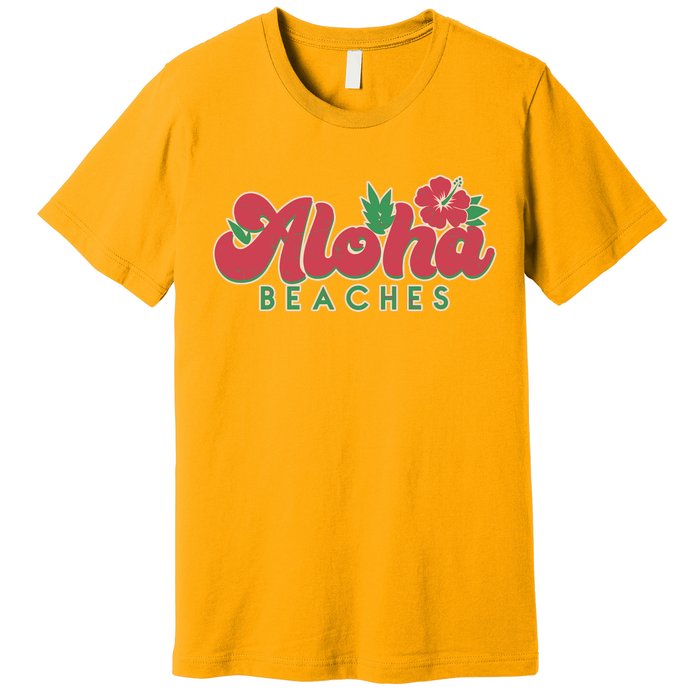 Vintage Aloha Beaches Logo Premium T-Shirt