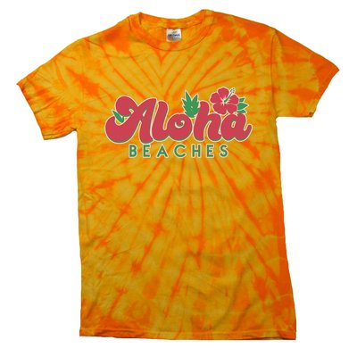 Vintage Aloha Beaches Logo Tie-Dye T-Shirt