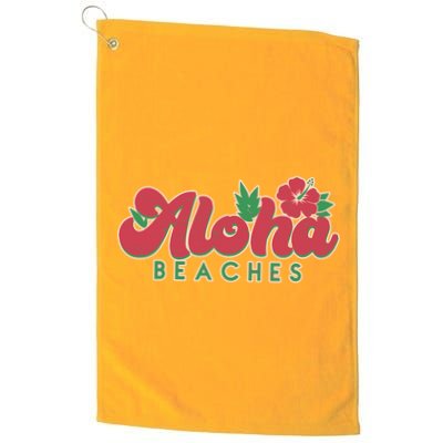 Vintage Aloha Beaches Logo Golf Towel