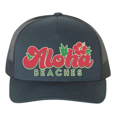 Vintage Aloha Beaches Logo Yupoong Adult 5-Panel Trucker Hat