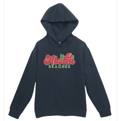 Vintage Aloha Beaches Logo Urban Pullover Hoodie