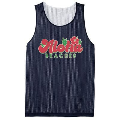 Vintage Aloha Beaches Logo Mesh Reversible Basketball Jersey Tank