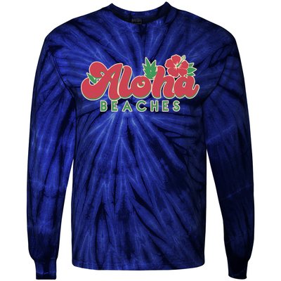 Vintage Aloha Beaches Logo Tie-Dye Long Sleeve Shirt