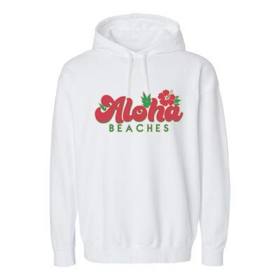 Vintage Aloha Beaches Logo Garment-Dyed Fleece Hoodie