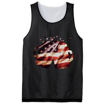 Vintage American Beer Flag Mesh Reversible Basketball Jersey Tank