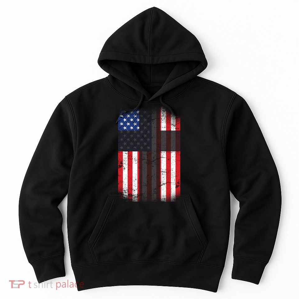 Vintage American Cross Flag Hoodie