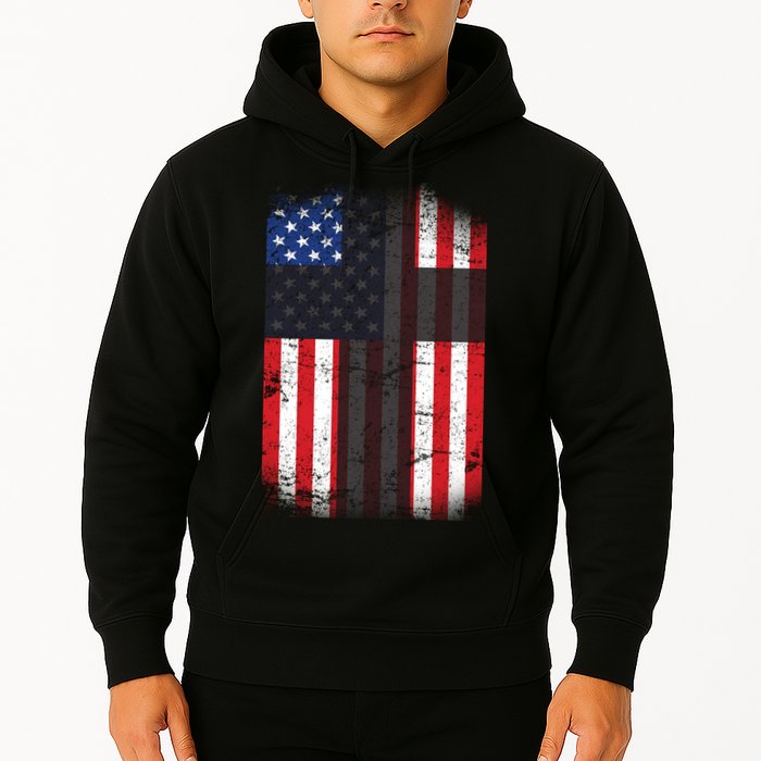 Vintage American Cross Flag Hoodie