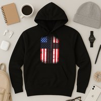 Vintage American Cross Flag Hoodie