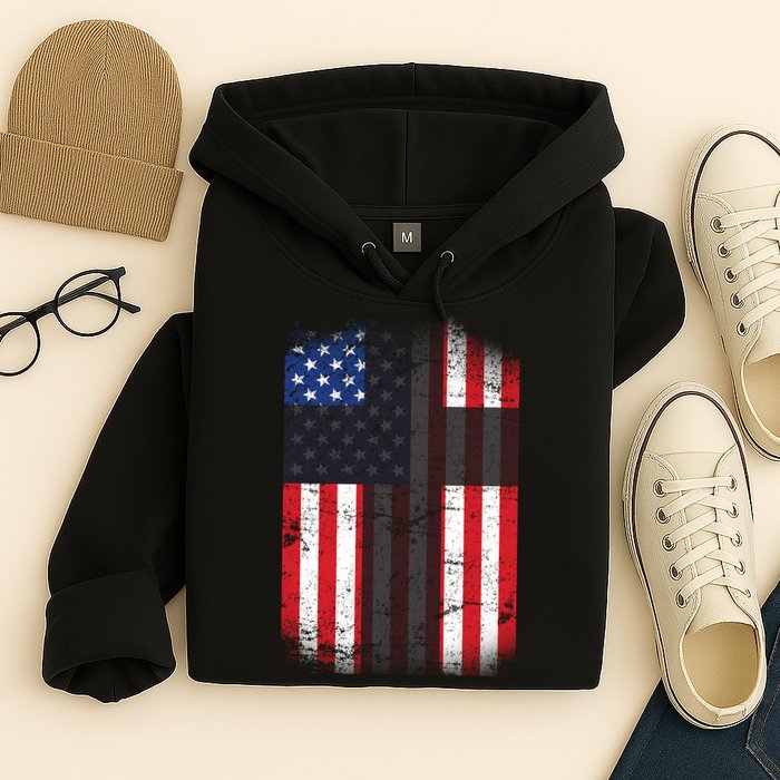 Vintage American Cross Flag Hoodie