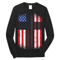 Vintage American Cross Flag Long Sleeve Shirt