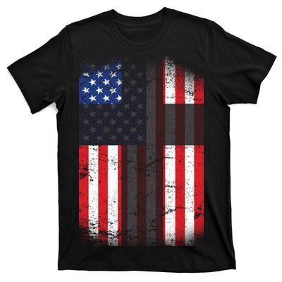 Vintage American Cross Flag T-Shirt