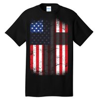 Vintage American Cross Flag Tall T-Shirt