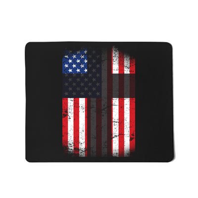 Vintage American Cross Flag Mousepad