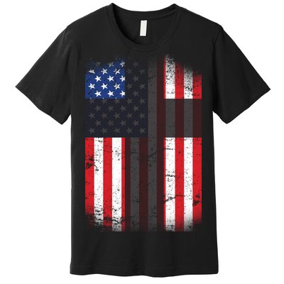 Vintage American Cross Flag Premium T-Shirt