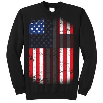 Vintage American Cross Flag Tall Sweatshirt