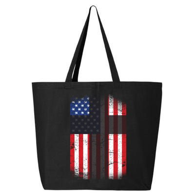 Vintage American Cross Flag 25L Jumbo Tote